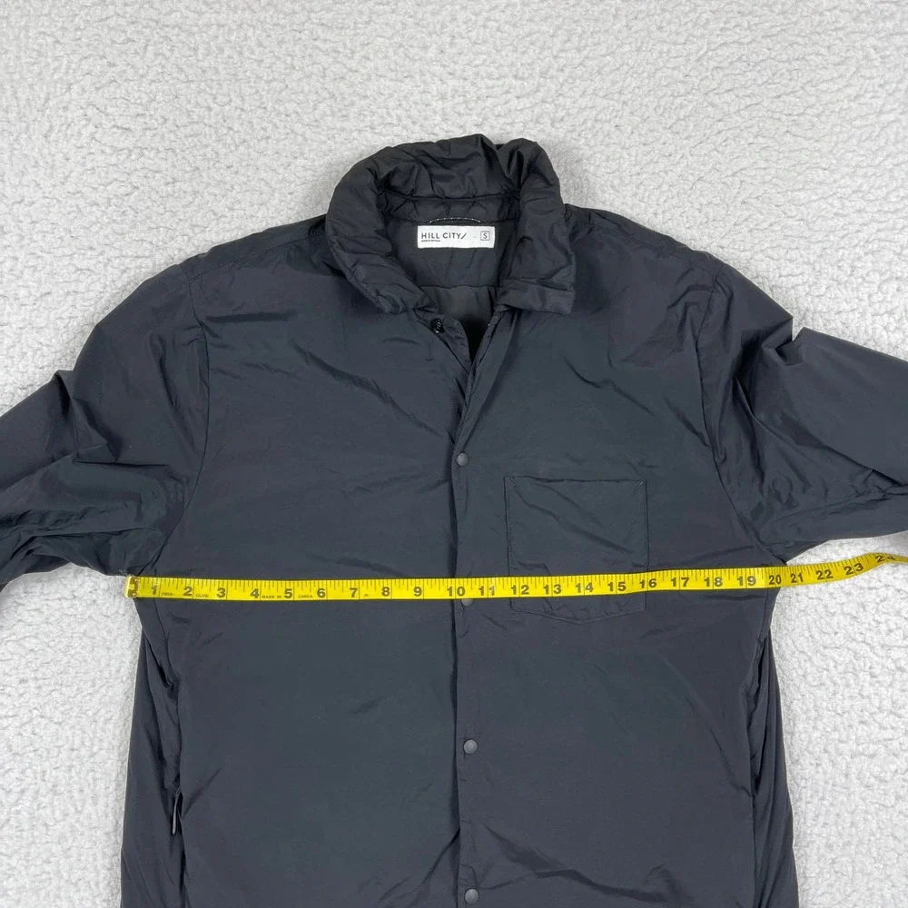Hill City Thermal Light Shirt Jacket Mens Small Black Snap Huckberry Insulated